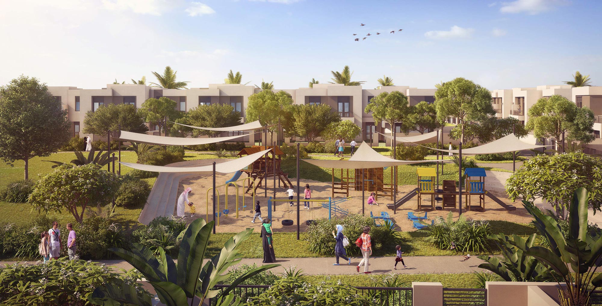 Safi Townhouses in Town Square Dubai